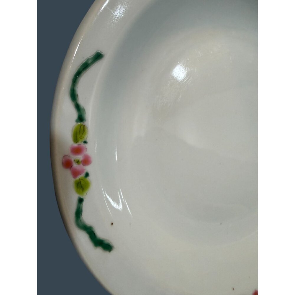 Set of 2 Chinoiserie Floral Rose Plates 10.5" Pale Celadon Color - Picture 5 of 5